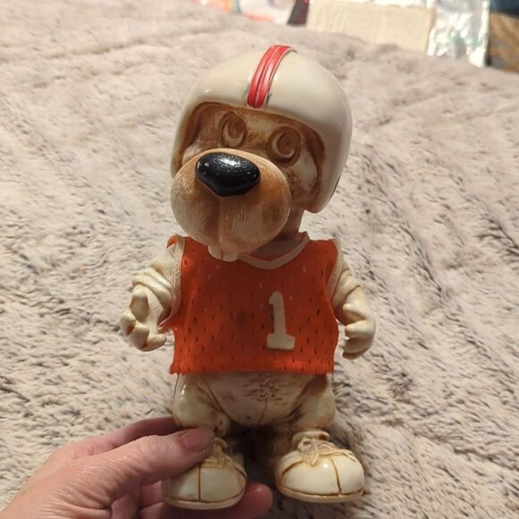 Vtg Rare 1977 Creative Mfg Football Player Dog Promo Bank & Georgia marbleholder - Picture 2 of 10
